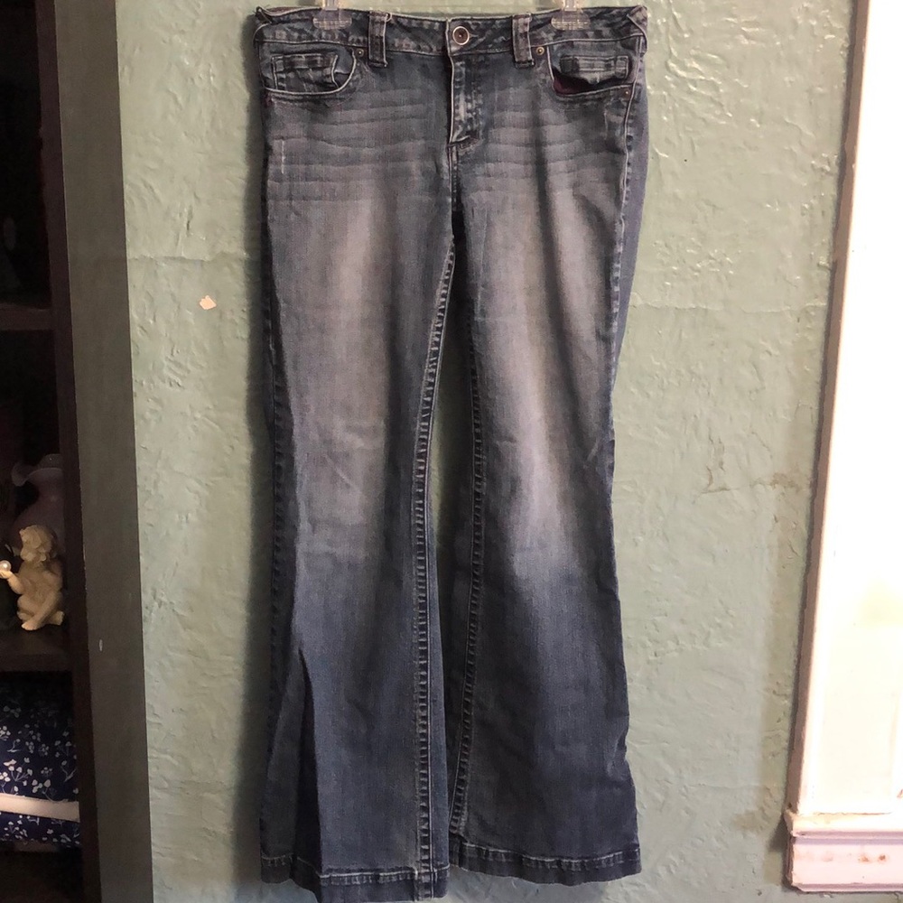 Denim Flared Low-Rose Jeans
